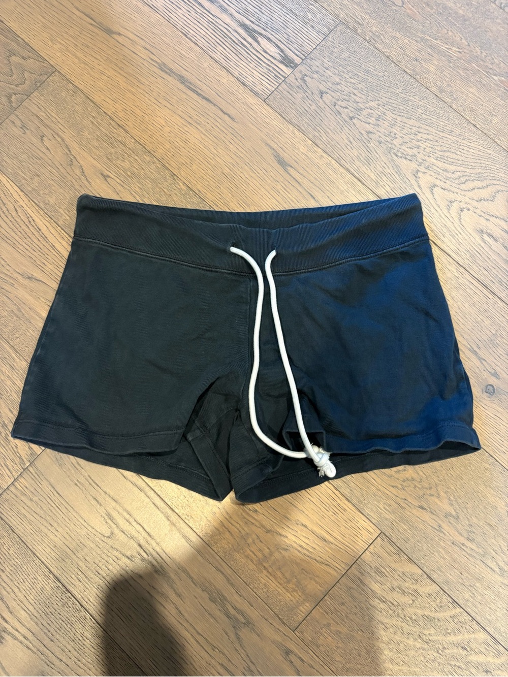 Brandy Melville Black Athletic Drawstring Shorts with White Cord